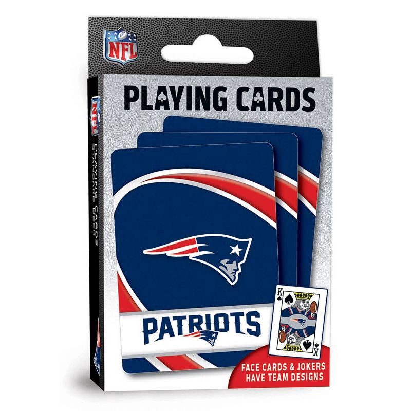 slide 1 of 4, NFL New England Patriots Playing Cards, 1 ct