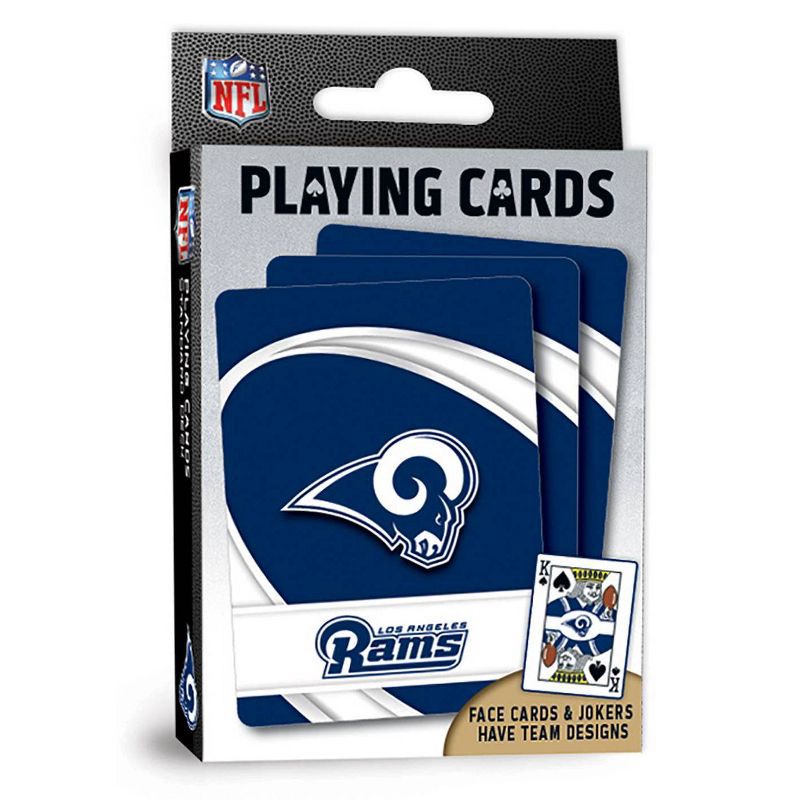 slide 1 of 3, NFL Los Angeles Rams Playing Cards, 1 ct