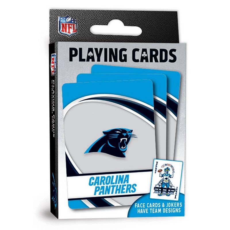 slide 1 of 4, NFL Carolina Panthers Playing Cards, 1 ct