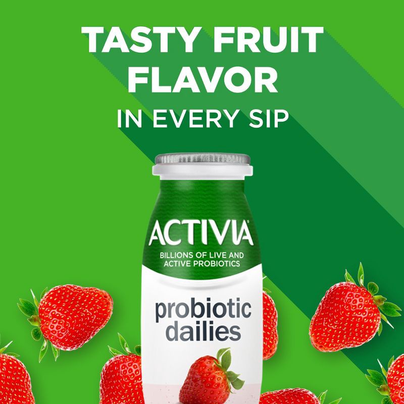 slide 14 of 18, Activia Probiotic Dailies Strawberry Yogurt Drink - 8ct/3.1 fl oz Bottles, 8 ct; 3.1 fl oz