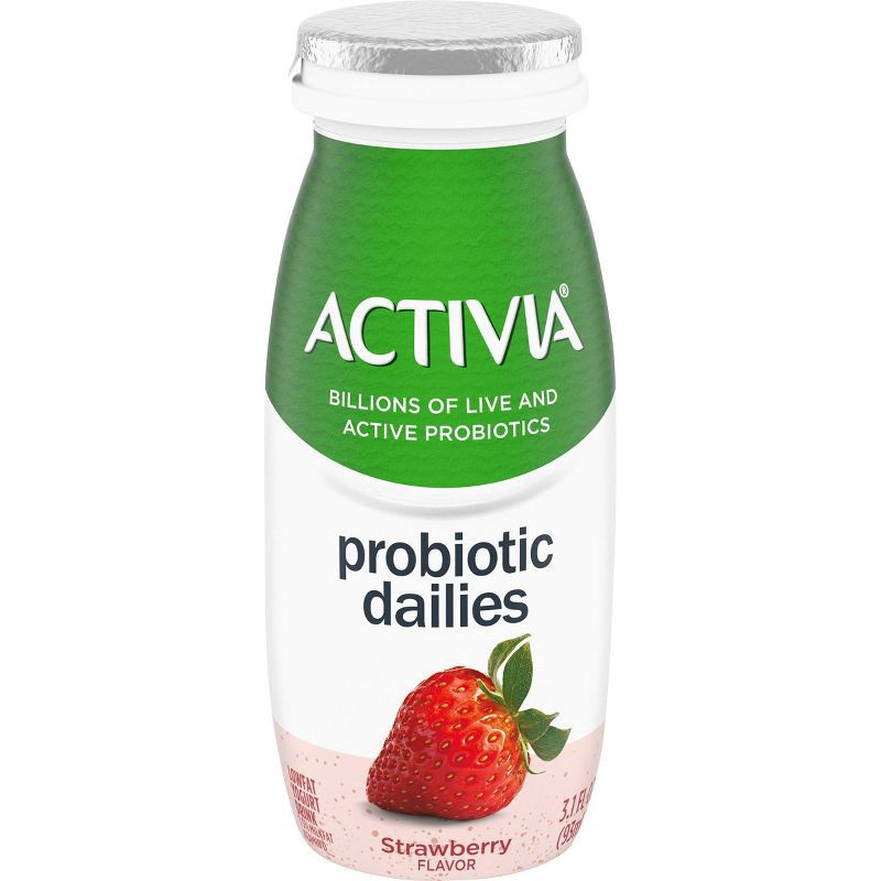 Activia Strawberry Flavor Lowfat Yogurt Drink, 4 count, 7 fl oz