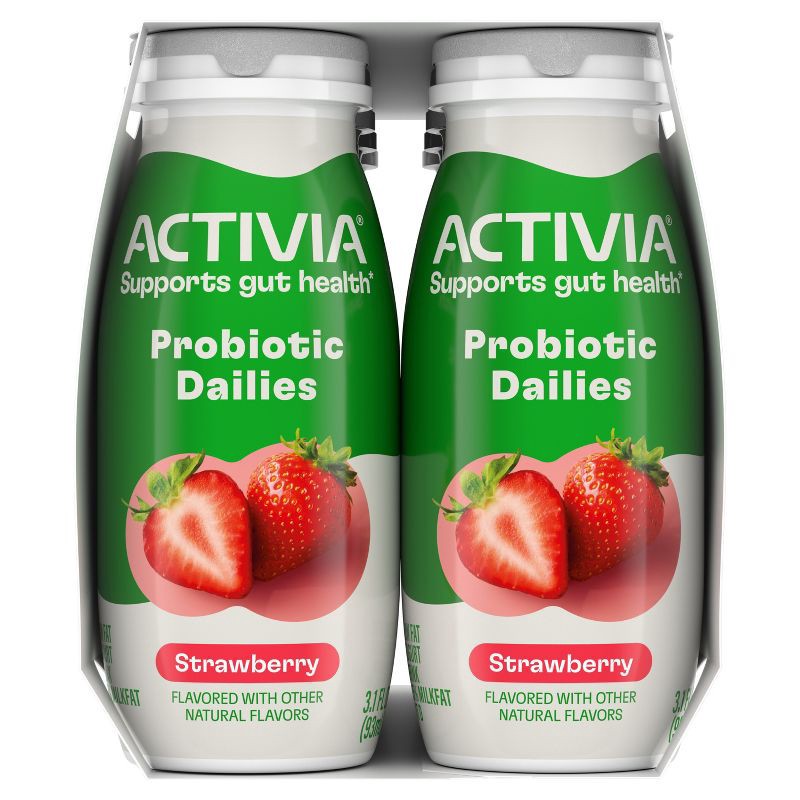 slide 10 of 12, Activia Probiotic Dailies Strawberry Yogurt Drink - 8ct/3.1 fl oz Bottles, 8 ct; 3.1 fl oz