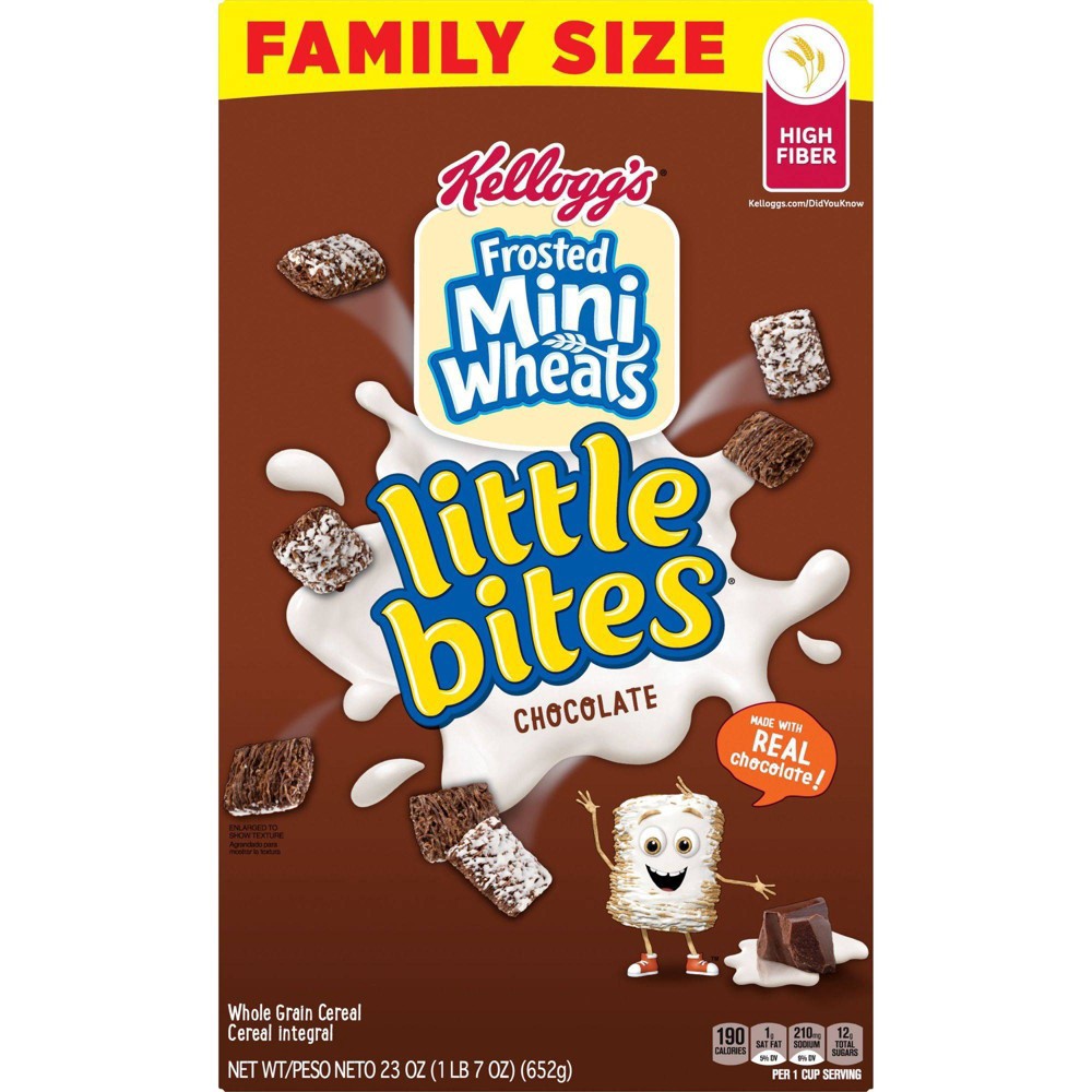 slide 6 of 10, Frosted Mini-Wheats Frosted Mini Wheats Chocolate Breakfast Cereal - 23oz - Kellogg's, 23 oz