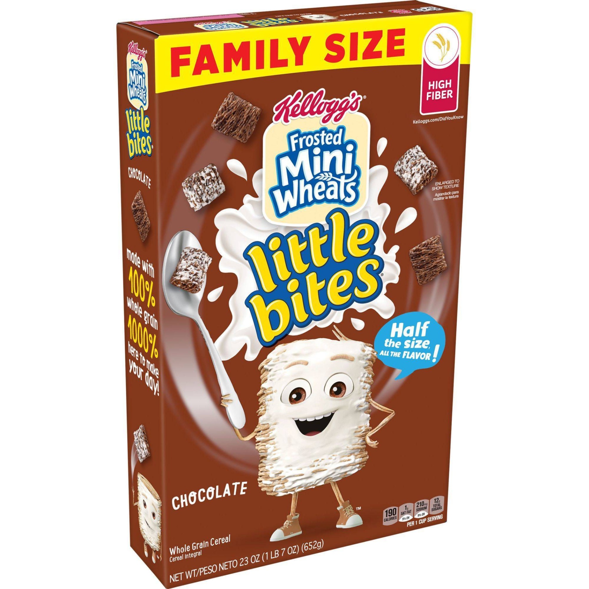 slide 1 of 10, Frosted Mini-Wheats Frosted Mini Wheats Chocolate Breakfast Cereal - 23oz - Kellogg's, 23 oz
