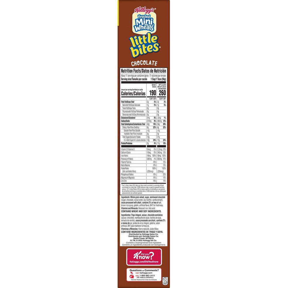 slide 10 of 10, Frosted Mini-Wheats Frosted Mini Wheats Chocolate Breakfast Cereal - 23oz - Kellogg's, 23 oz