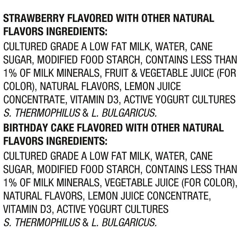 slide 9 of 20, Danimals Strawberry & Birthday Cake Kids' Smoothies - 12ct/3.1 fl oz Bottles, 12 ct; 3.1 fl oz