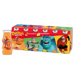 Danimals Strawberry & Birthday Cake Kids' Smoothies - 12ct/3.1 fl oz Bottles