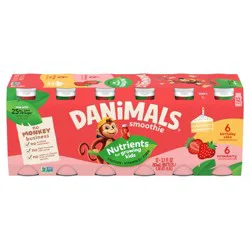 Danimals Strawberry & Birthday Cake Kids' Smoothies - 12ct/3.1 fl oz Bottles