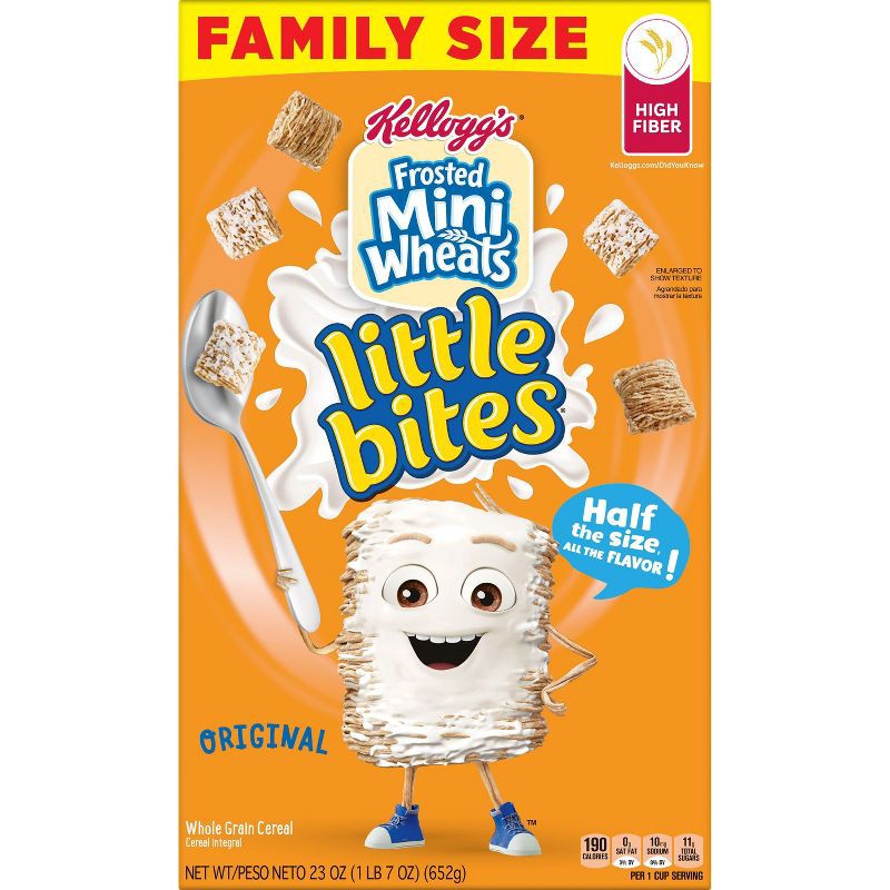 slide 4 of 11, Frosted Mini-Wheats Frosted Mini Wheats Breakfast Cereal - 23oz - Kellogg's, 23 oz