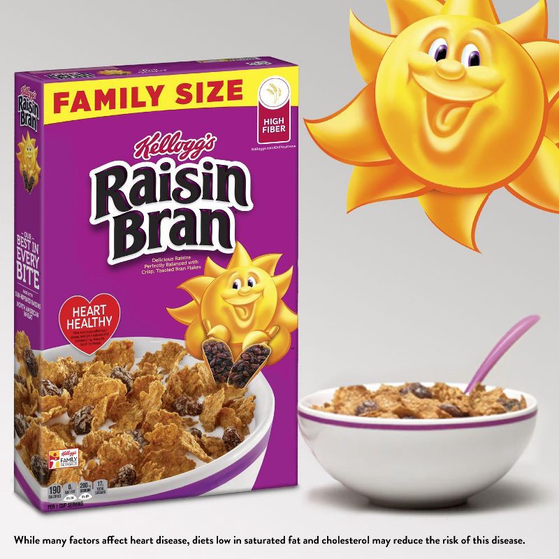 slide 2 of 16, Kellogg's Raisin Bran Cereal - 22.1oz, 22.1 oz