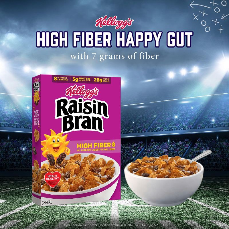 slide 3 of 20, Kellogg's Raisin Bran Cereal - 22.1oz, 22.1 oz