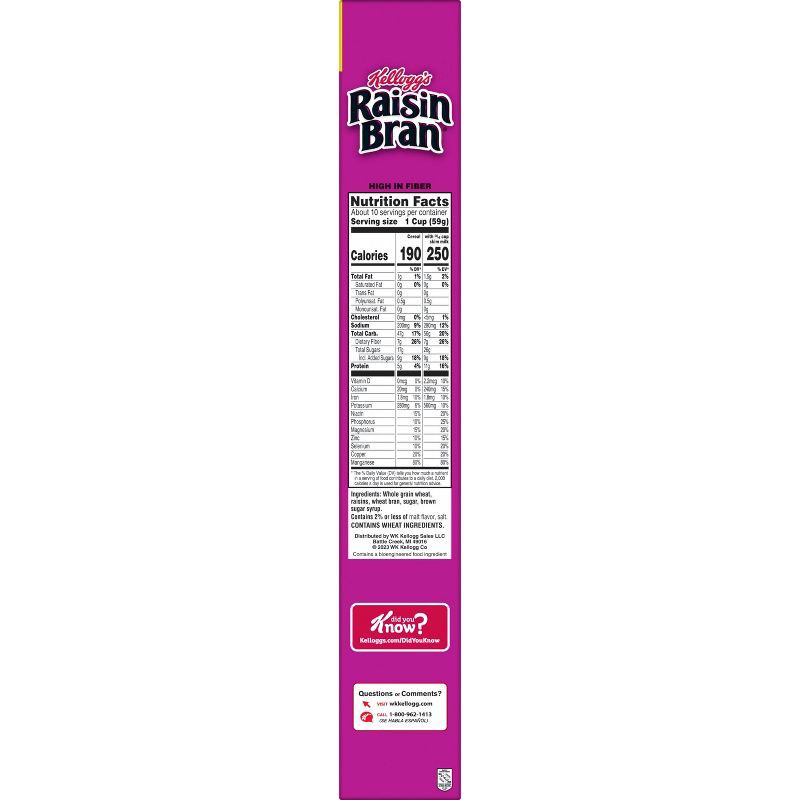 slide 6 of 16, Kellogg's Raisin Bran Cereal - 22.1oz, 22.1 oz