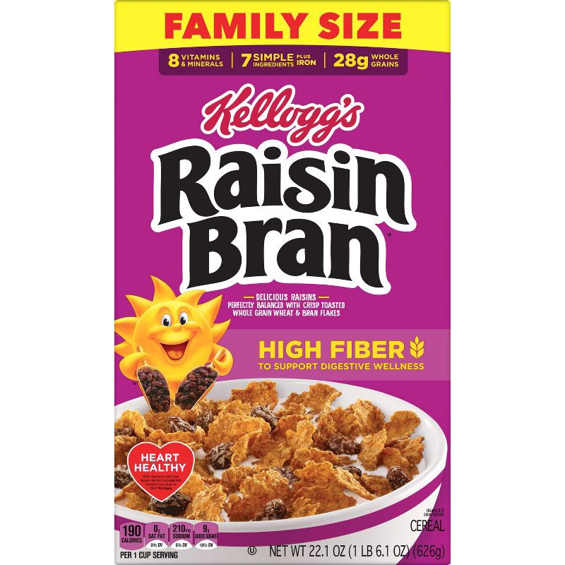 slide 18 of 18, Kellogg's Raisin Bran Cereal - 22.1oz, 22.1 oz