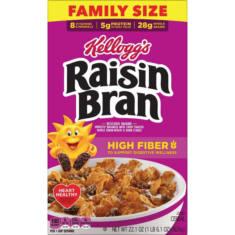 slide 11 of 20, Kellogg's Raisin Bran Cereal - 22.1oz, 22.1 oz