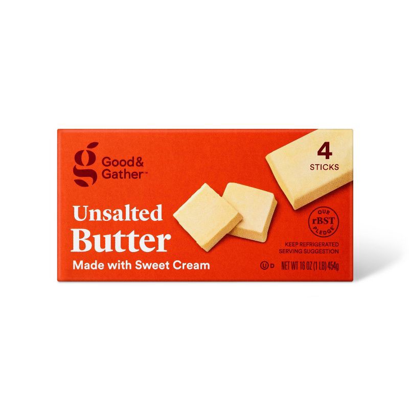 slide 1 of 3, Unsalted Butter - 1lb - Good & Gather™, 1 lb