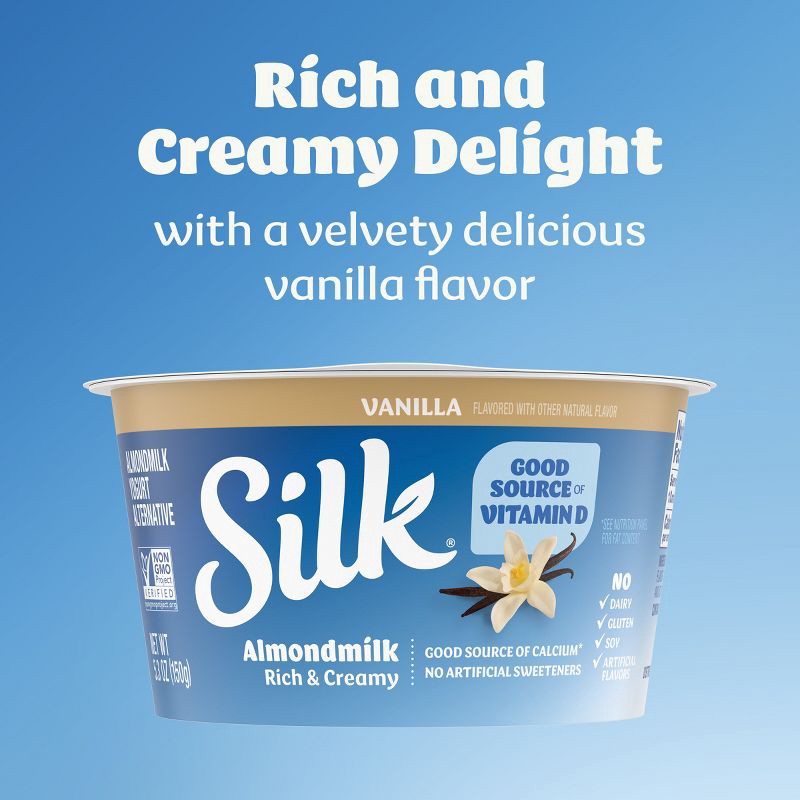 slide 3 of 12, Silk Vanilla Almond Milk Yogurt Alternative - 4ct/5.3oz Cups, 4 ct; 5.3 oz