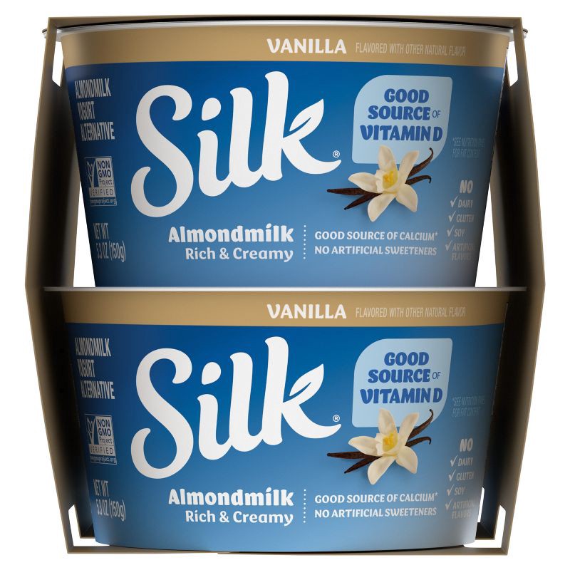 slide 10 of 12, Silk Vanilla Almond Milk Yogurt Alternative - 4ct/5.3oz Cups, 4 ct; 5.3 oz