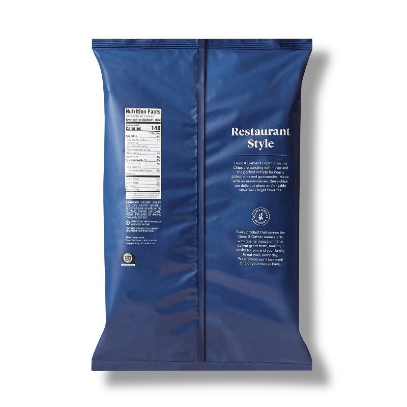 slide 2 of 4, Organic Blue Corn Tortilla Chips - 18oz - Good & Gather™, 18 oz