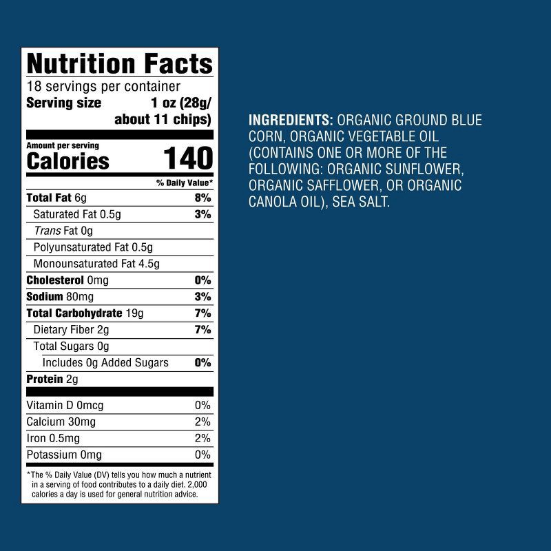 slide 4 of 4, Organic Blue Corn Tortilla Chips - 18oz - Good & Gather™, 18 oz
