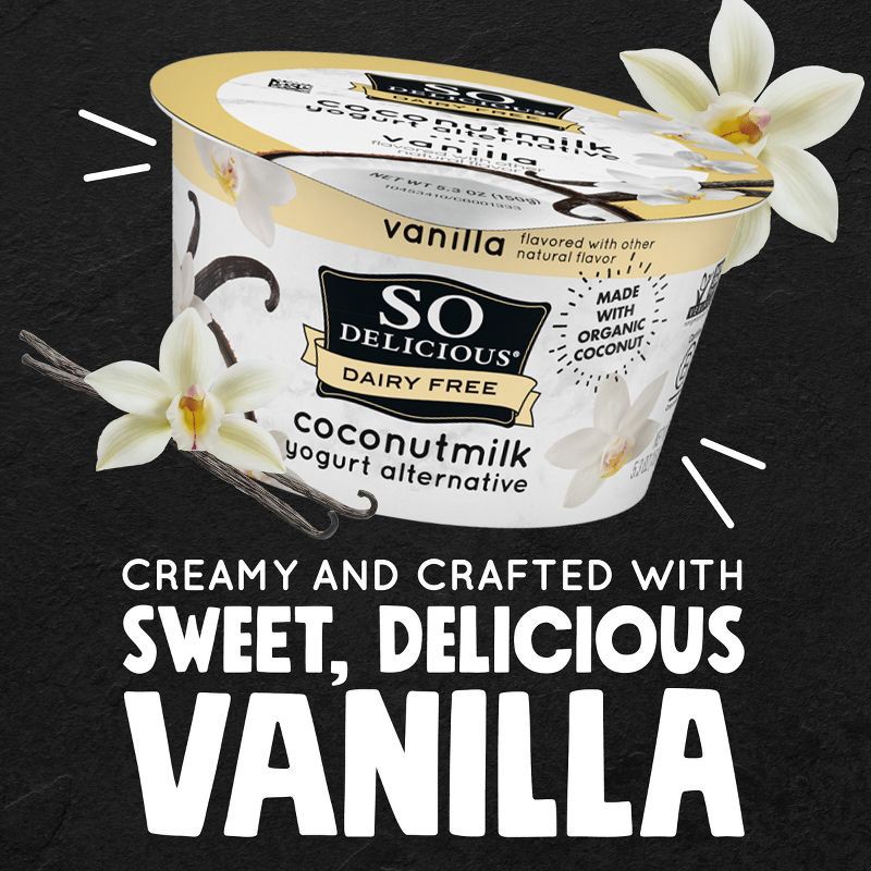 slide 3 of 9, So Delicious Dairy Free Vanilla Coconut Milk Yogurt - 4ct/5.3oz Cups, 4 ct; 5.3 oz