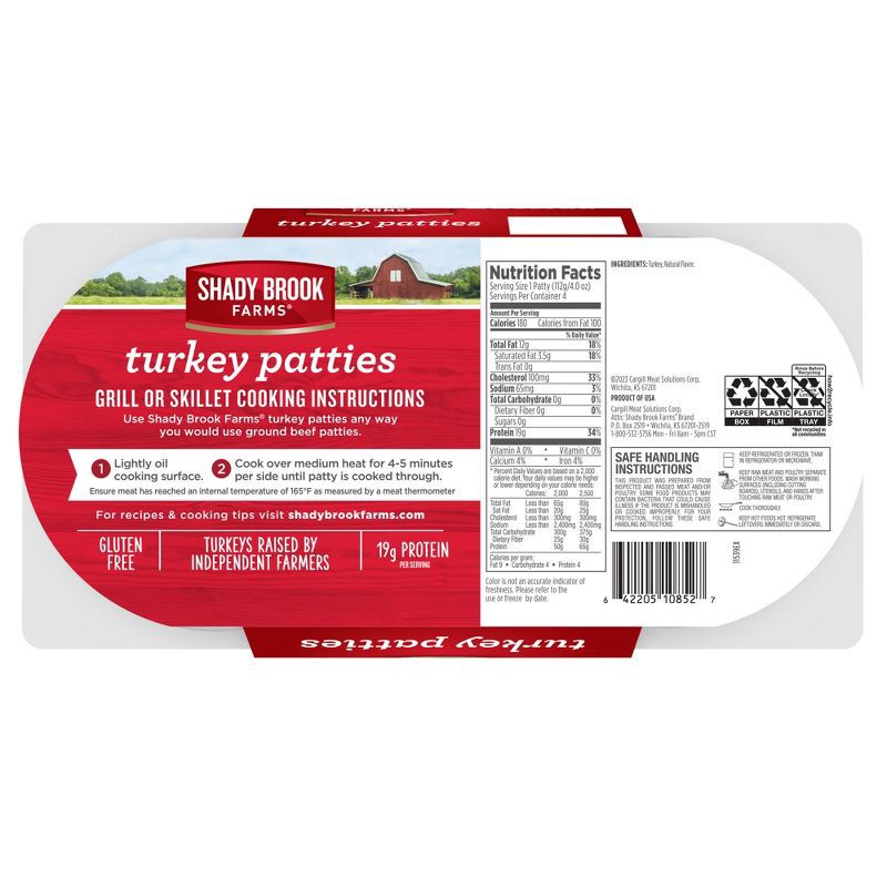 slide 2 of 6, Shady Brook Farms Savory Seasoned Turkey Burger Patties - 18.8oz/4ct, 18.8 oz, 4 ct