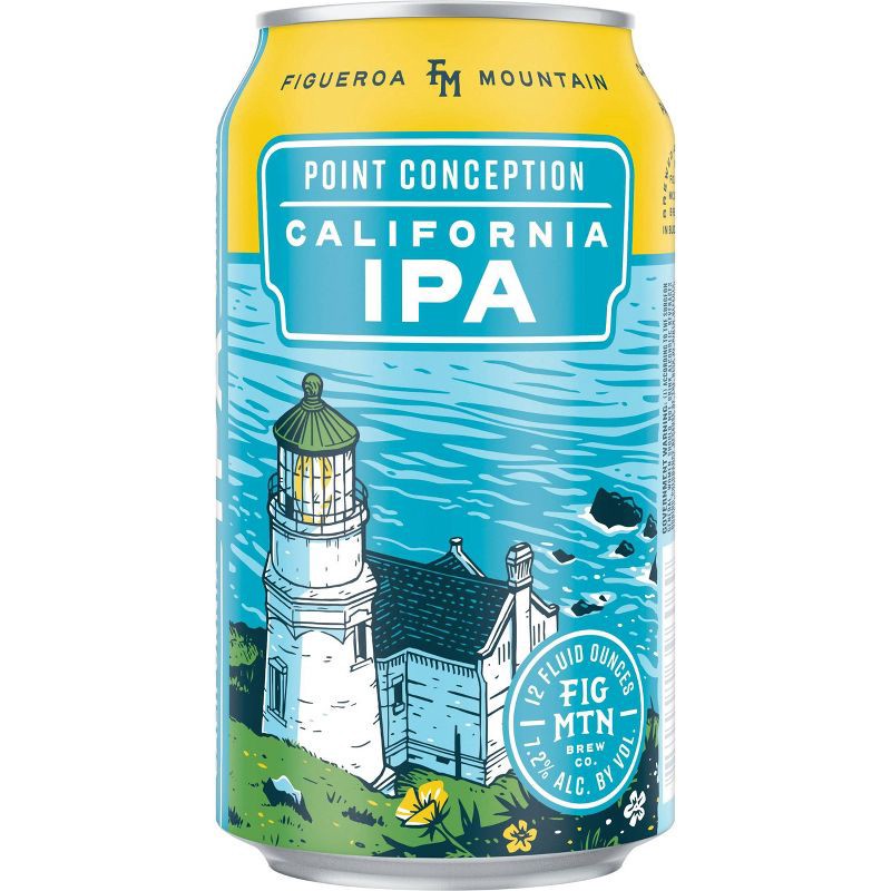 slide 3 of 5, Figueroa Mountain Brewing Co. Figueroa Mountain Point Conception IPA Beer - 6pk/12 fl oz Cans, 6 ct; 12 fl oz