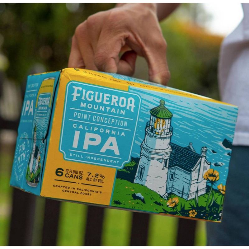 slide 5 of 5, Figueroa Mountain Brewing Co. Figueroa Mountain Point Conception IPA Beer - 6pk/12 fl oz Cans, 6 ct; 12 fl oz