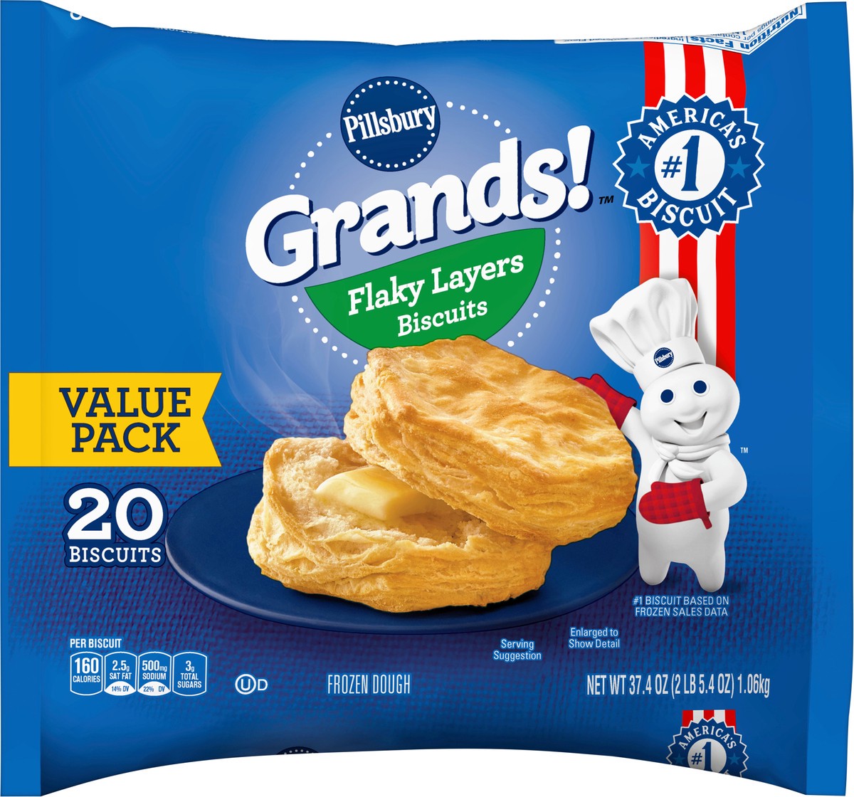 slide 3 of 14, Grands! Biscuits Value Pack, 20 ct, 37.4 oz, 20 ct