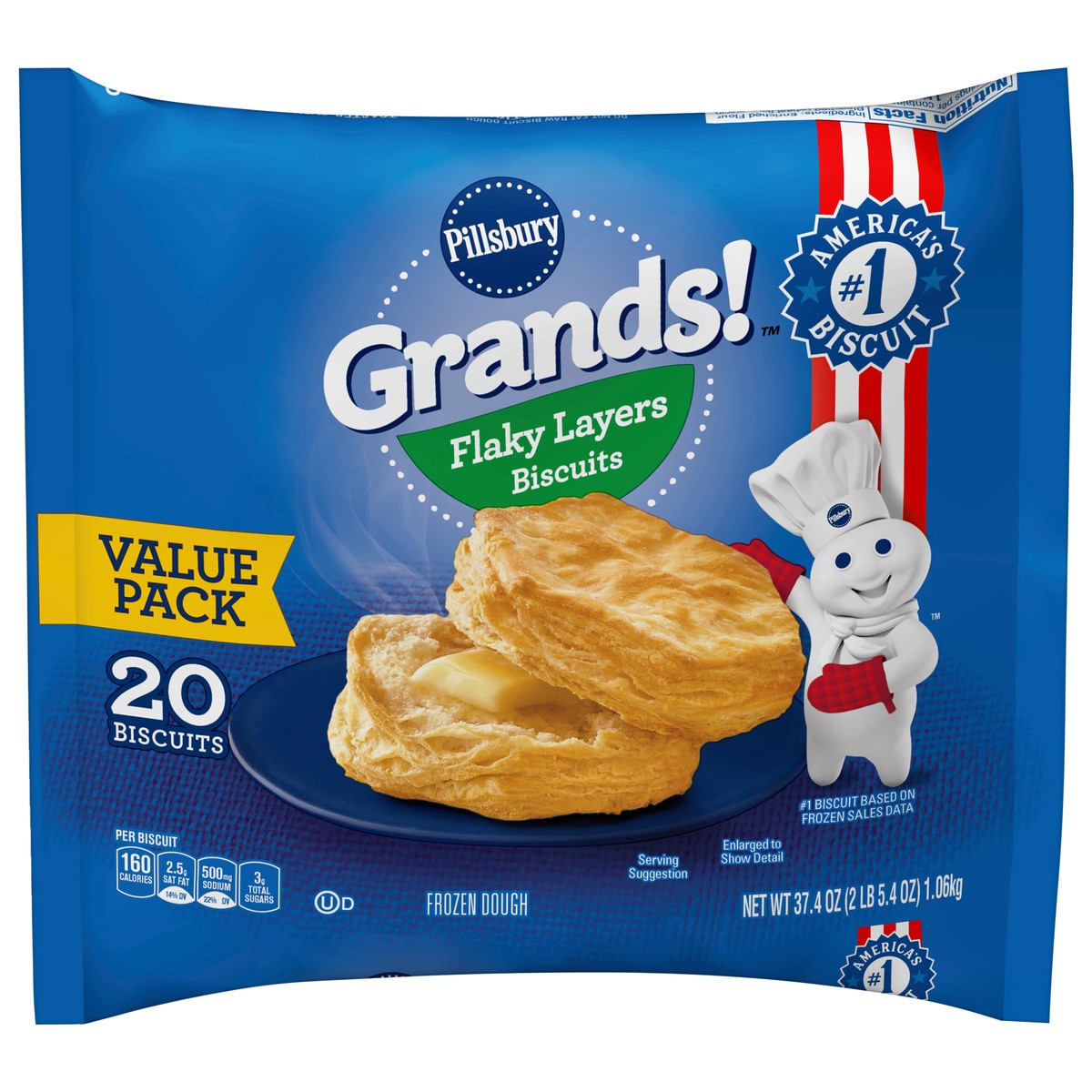 slide 1 of 14, Grands! Biscuits Value Pack, 20 ct, 37.4 oz, 20 ct