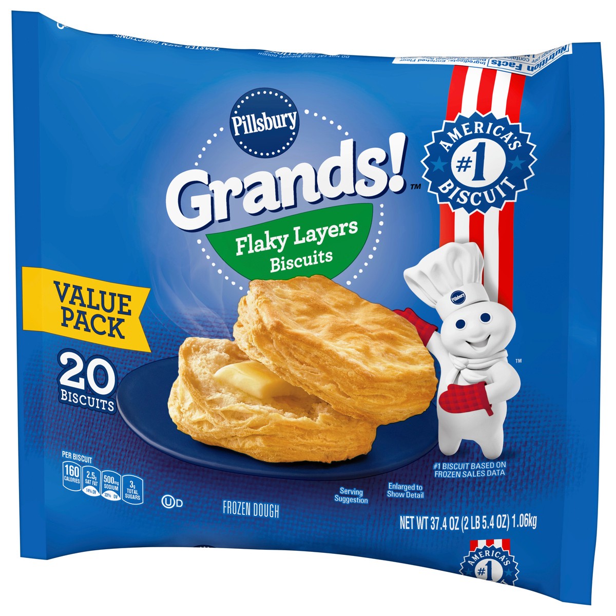 slide 11 of 14, Grands! Biscuits Value Pack, 20 ct, 37.4 oz, 20 ct