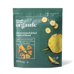 Organic Dried Unsweetened Tropical Blend - Banana, Mango & Pineapple - 4oz - Good & Gather™