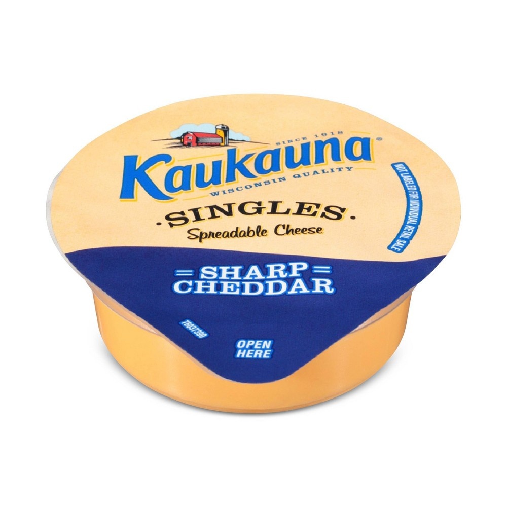 slide 3 of 3, Kaukauna Sharp Cheddar Spreadable Cheese Cups, 4 ct