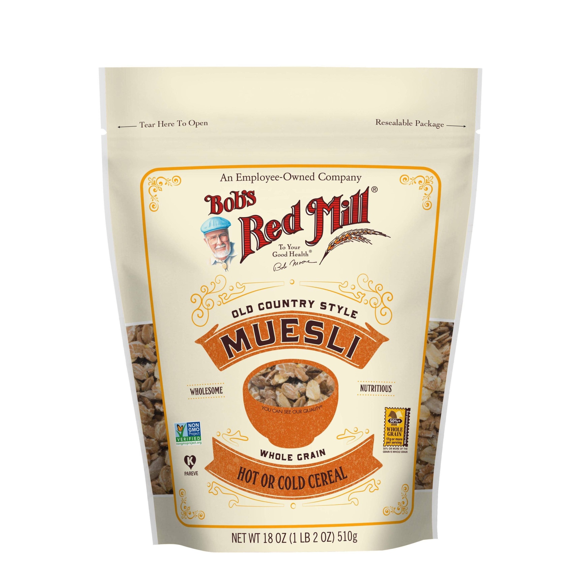 slide 1 of 4, Bob's Red Mill Oatmeal Muesli Old Country Style, 18 oz