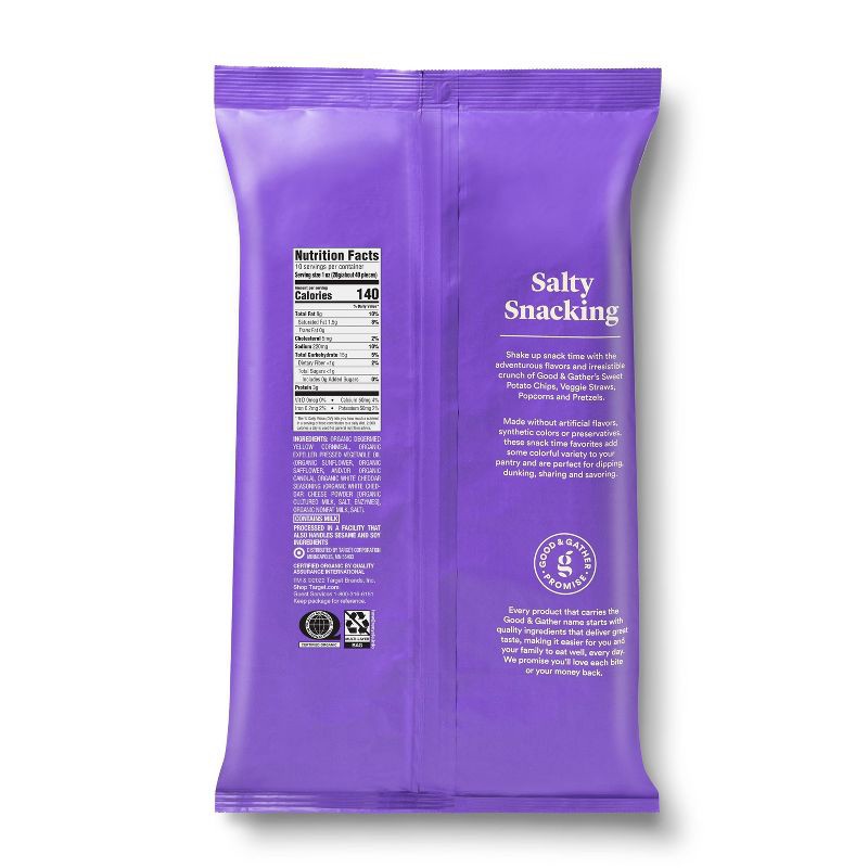 slide 2 of 4, Organic White Cheddar Baked Puffs - 10oz - Good & Gather™, 10 oz