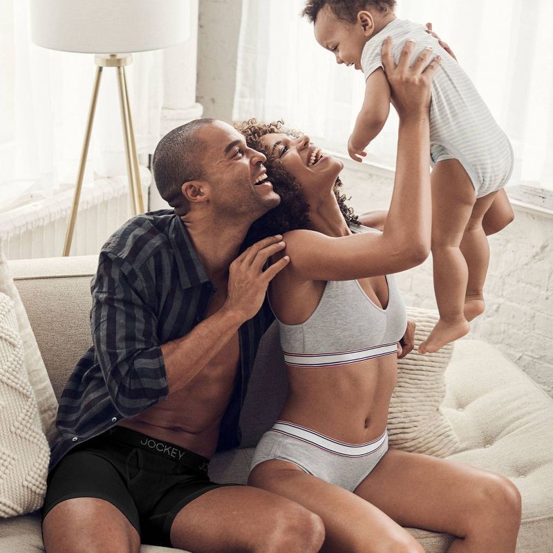 slide 6 of 7, Jockey Generation™ Men's Microfiber Stretch Long Leg 3pk Boxer Briefs - Black M: Moisture Wicking, Quick Drying, 3 ct