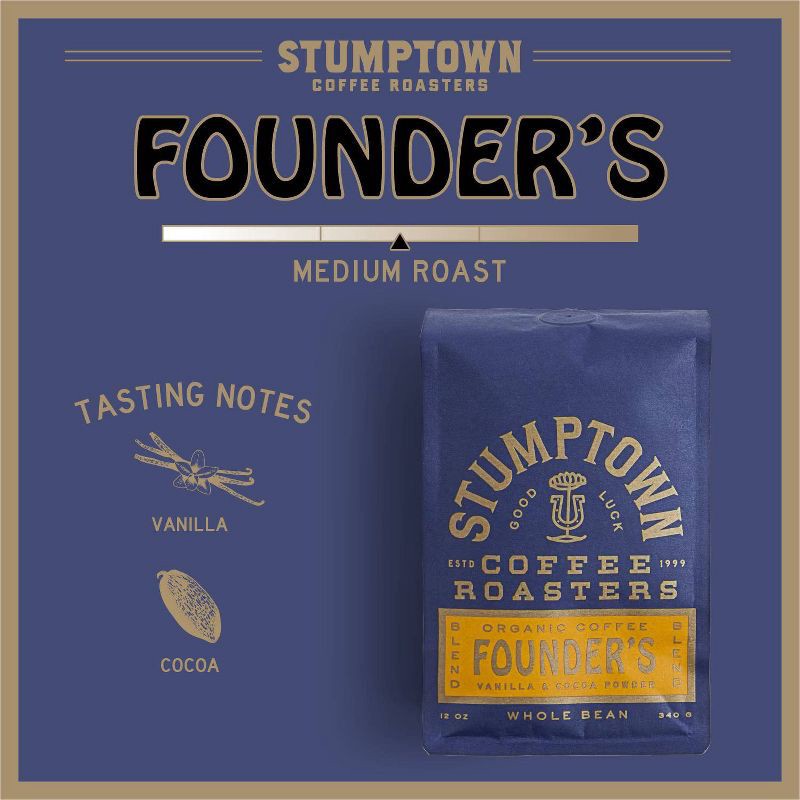 slide 5 of 8, Stumptown Founders Whole Bean Dark Roast Coffee - 12oz, 12 oz