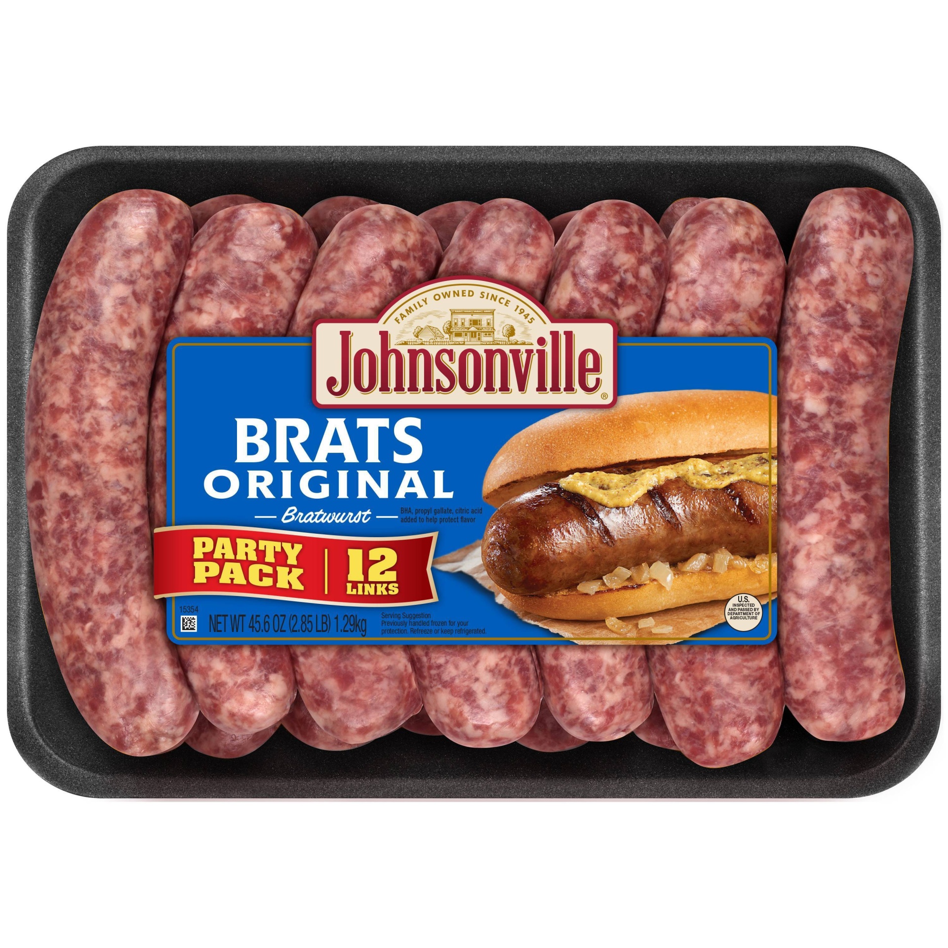 slide 1 of 4, Johnsonville Original Bratwurst Party Pack - 45.6oz/12ct, 45.6 oz, 12 ct