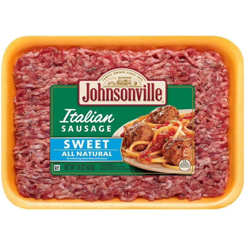 slide 5 of 8, Johnsonville Sweet Italian Ground Sausage - 16oz, 16 oz