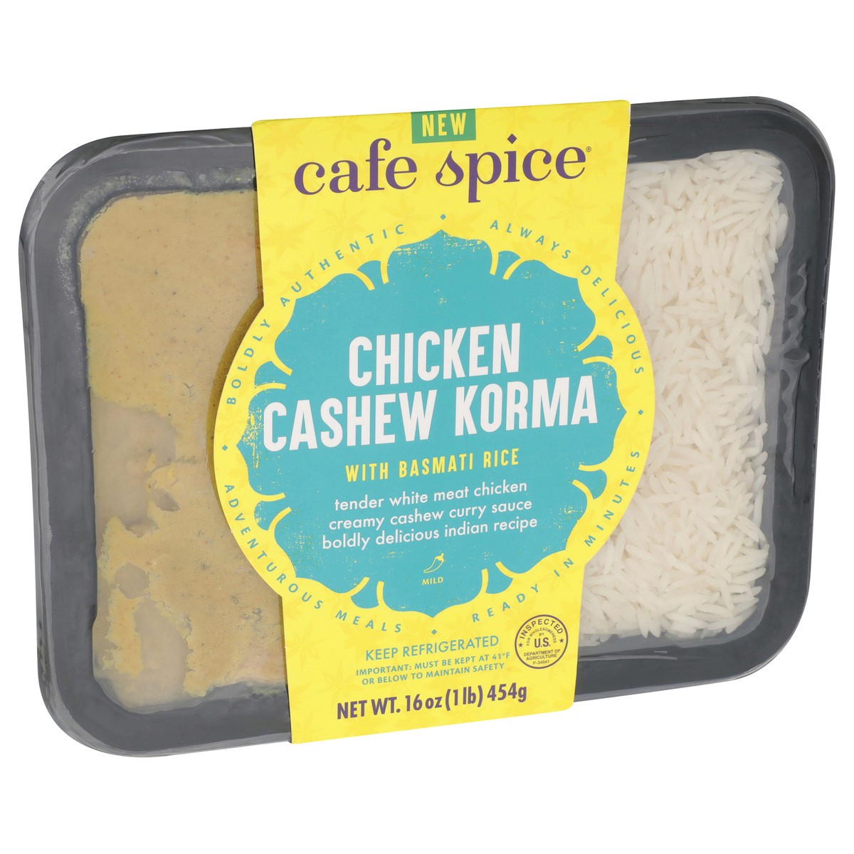 slide 9 of 14, Café Spice Chicken Cashew Korma with Basmati Rice Combo, 16 oz