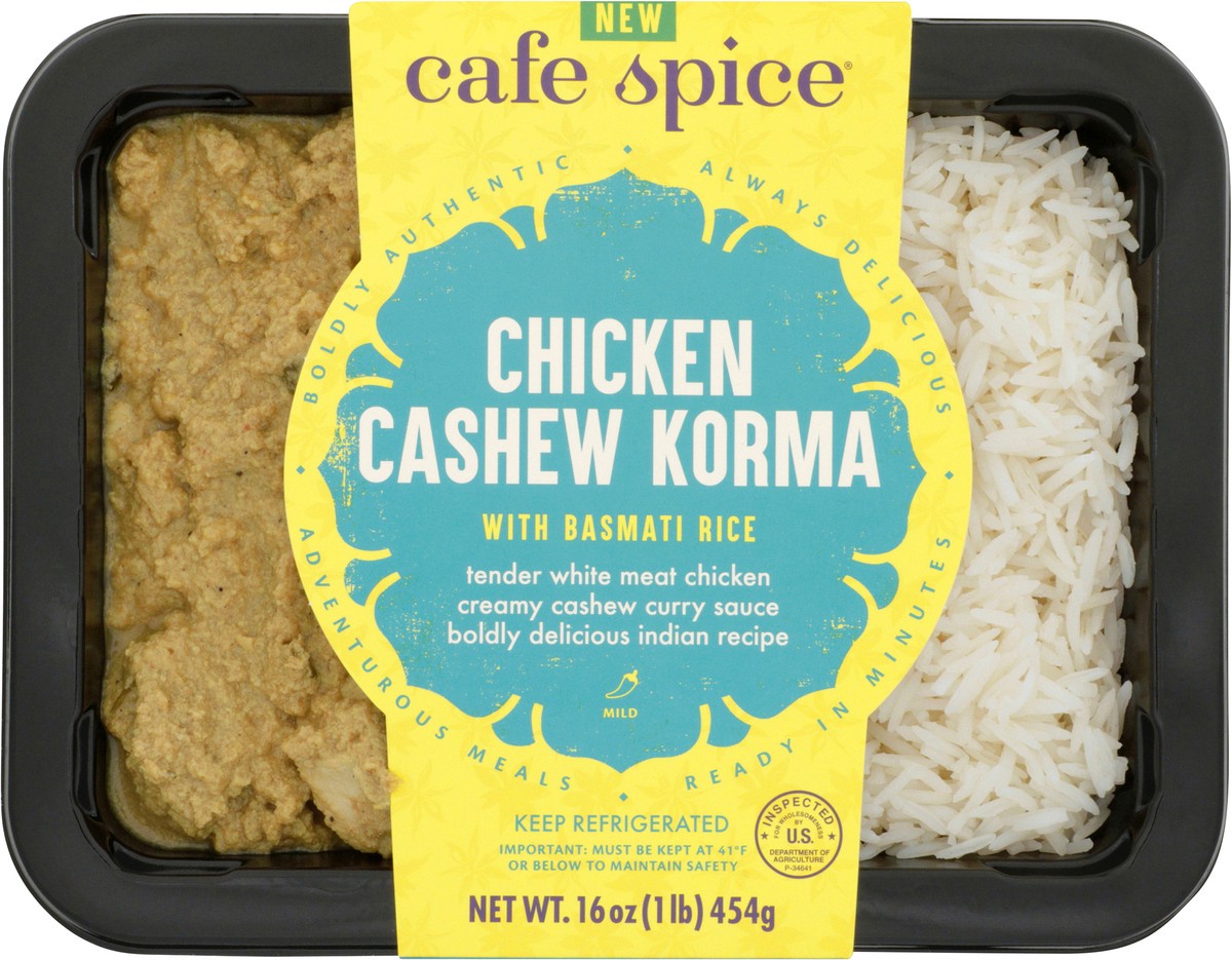 slide 3 of 14, Café Spice Chicken Cashew Korma with Basmati Rice Combo, 16 oz