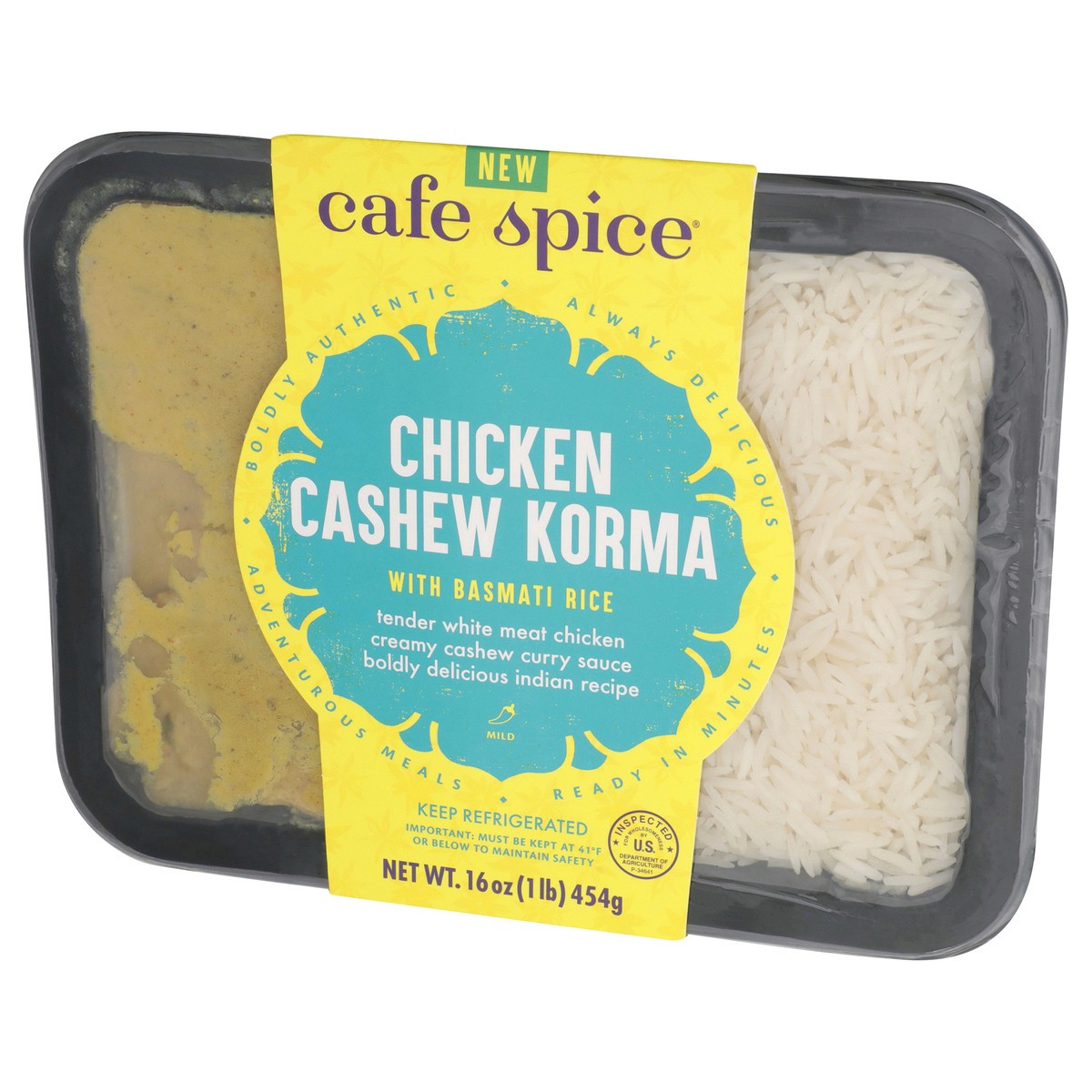 slide 14 of 14, Café Spice Chicken Cashew Korma with Basmati Rice Combo, 16 oz