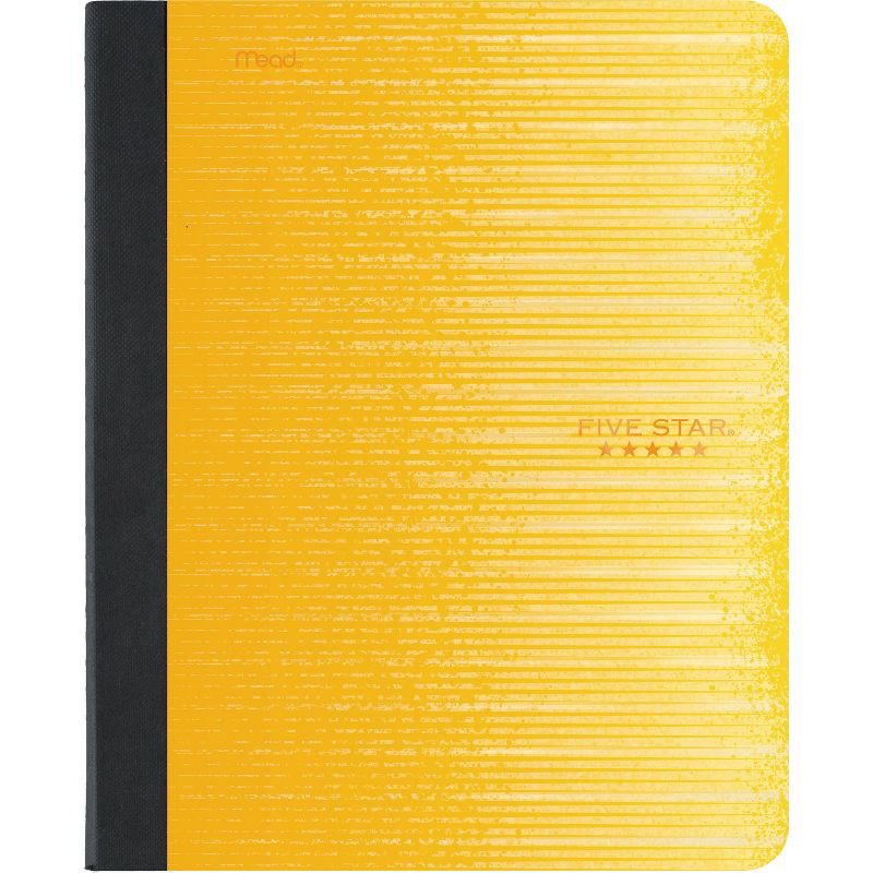 slide 1 of 1, Five Star Wide Ruled Composition Notebook 100 Pages Yellow, 100 ct