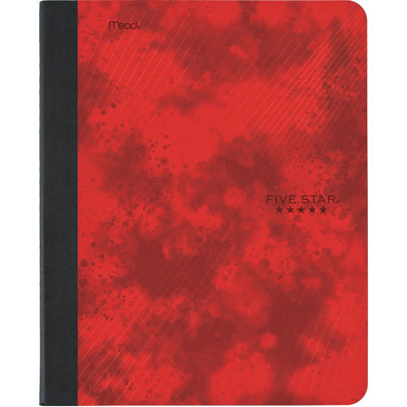 slide 1 of 1, Five Star College Ruled Composition Notebook Red, 100 ct