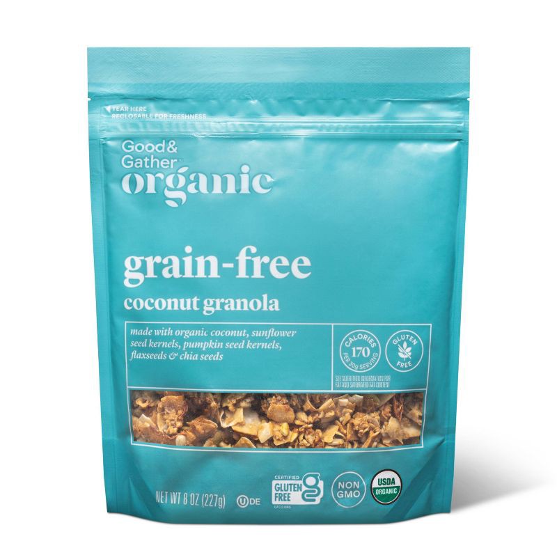 slide 1 of 3, Coconut Grain Free Granola - 8oz - Good & Gather™, 8 oz