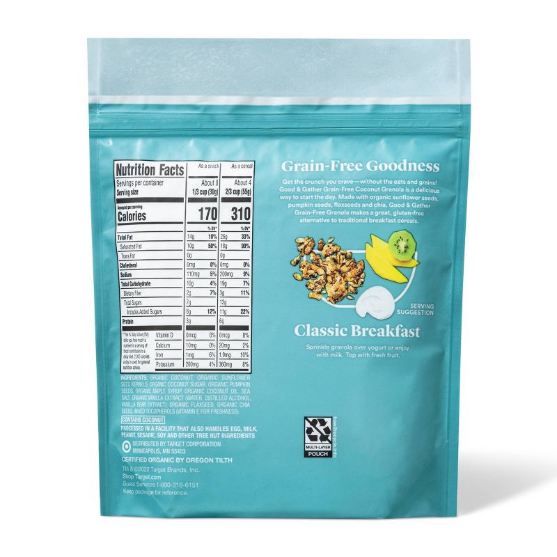 slide 3 of 3, Coconut Grain Free Granola - 8oz - Good & Gather™, 8 oz