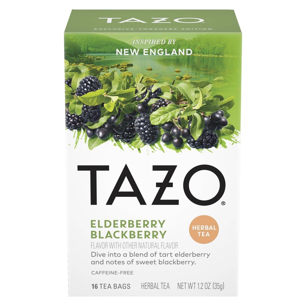slide 3 of 6, Tazo Foragers Elderberry Blackberry Tea - 16ct, 16 ct