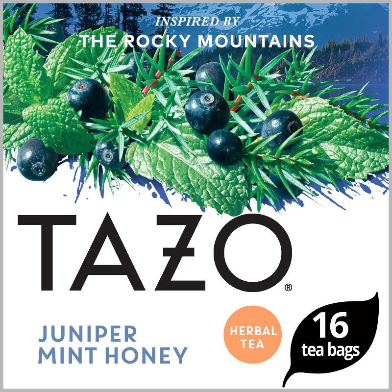 slide 6 of 6, Tazo Herbal Juniper Mint Honey Tea Bags - 16ct, 16 ct