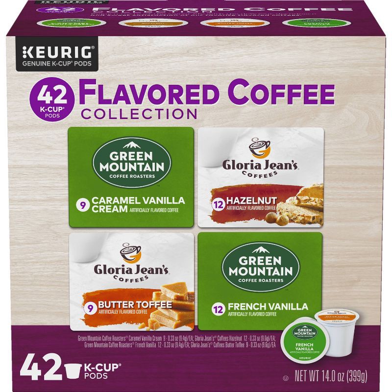 slide 2 of 6, Keurig Flavored Coffee Collection Keurig K-Cup Coffee Pods Variety Pack Medium Roast - 42ct, 42 ct