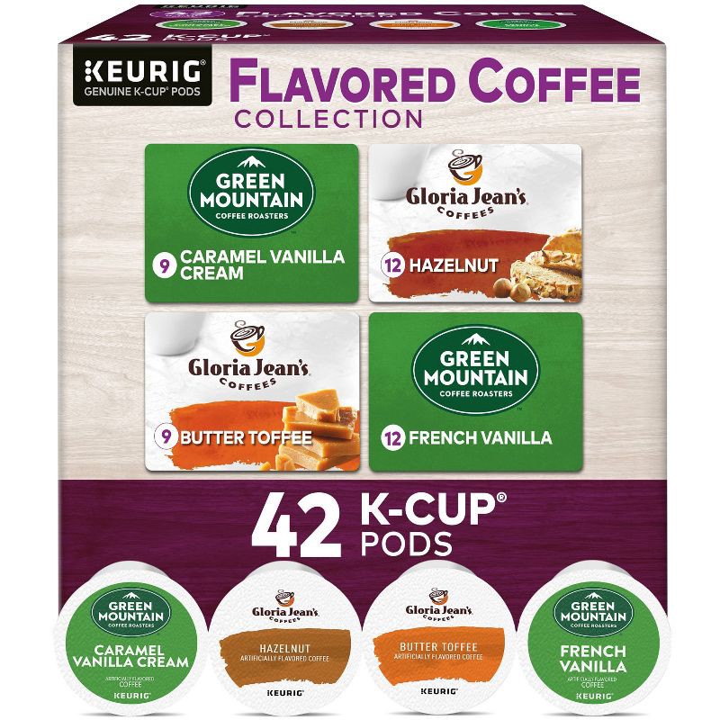 slide 1 of 6, Keurig Flavored Coffee Collection Keurig K-Cup Coffee Pods Variety Pack Medium Roast - 42ct, 42 ct