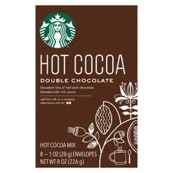 Starbucks Double Chocolate Hot Cocoa Mix 8 - 1 oz Envelopes
